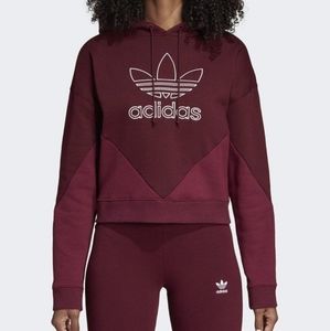 Adidas two-tone crop hoodie